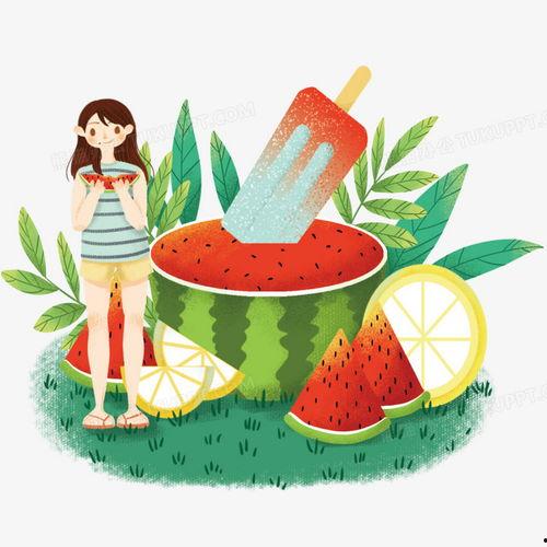 吃瓜少女头像插画,揭秘吃瓜少女头像插画魅力